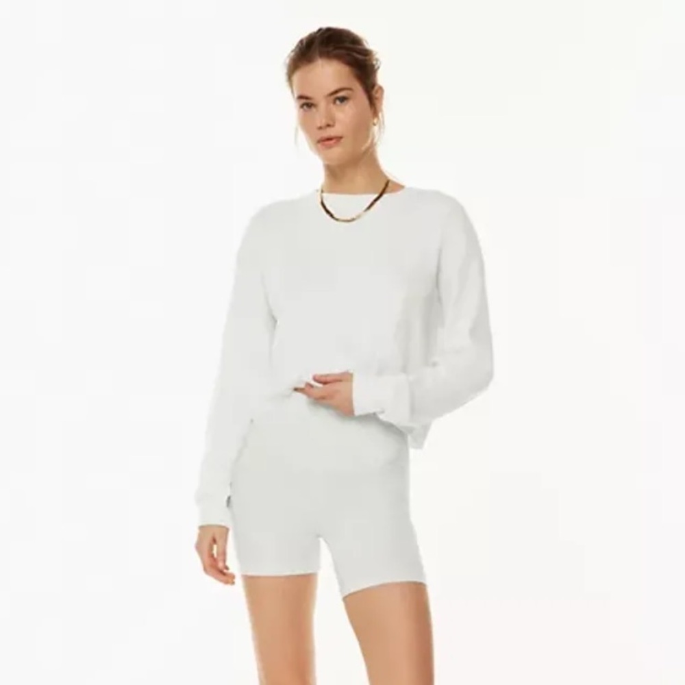 TNA waffle crew cropped thermal long sleeve, size XS.